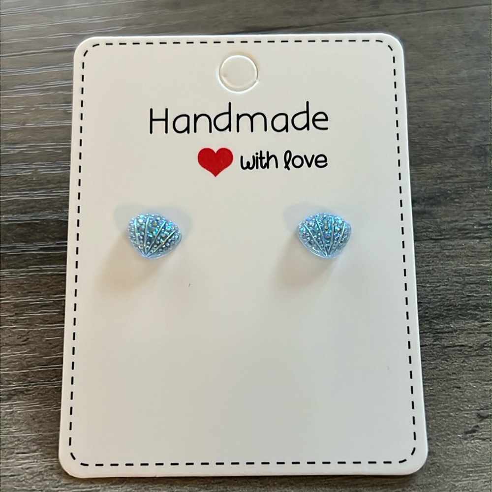 Sparkly seashell earrings